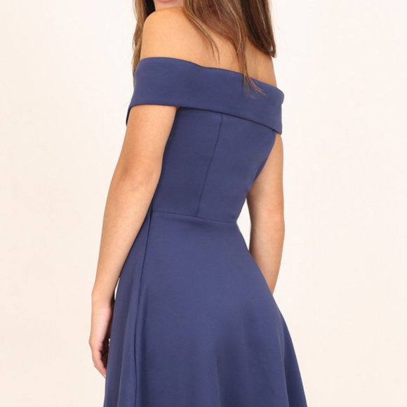 Never Let Go Dress in Steel Blue - Picture 2 of 5